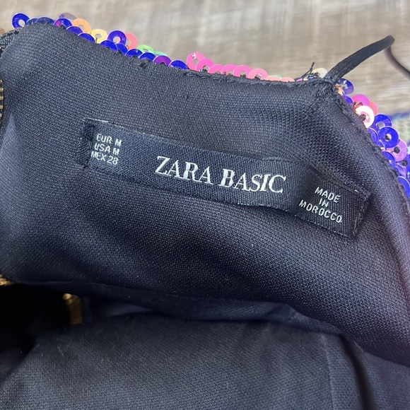 Zara Sequin Mini Dress Size Medium - Picture 4 of 5